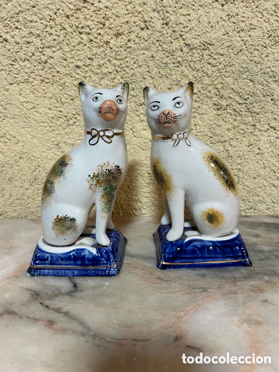 Vintage: Gatos del estilo Staffordshire
