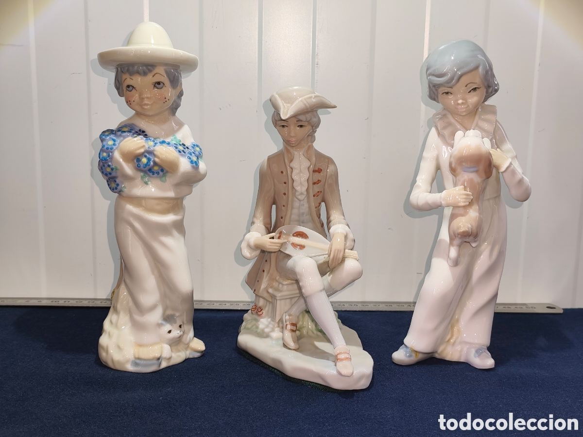 Vintage: Lote 3 Figuras Porcelana CASADES (Made in Spain) Vintage -