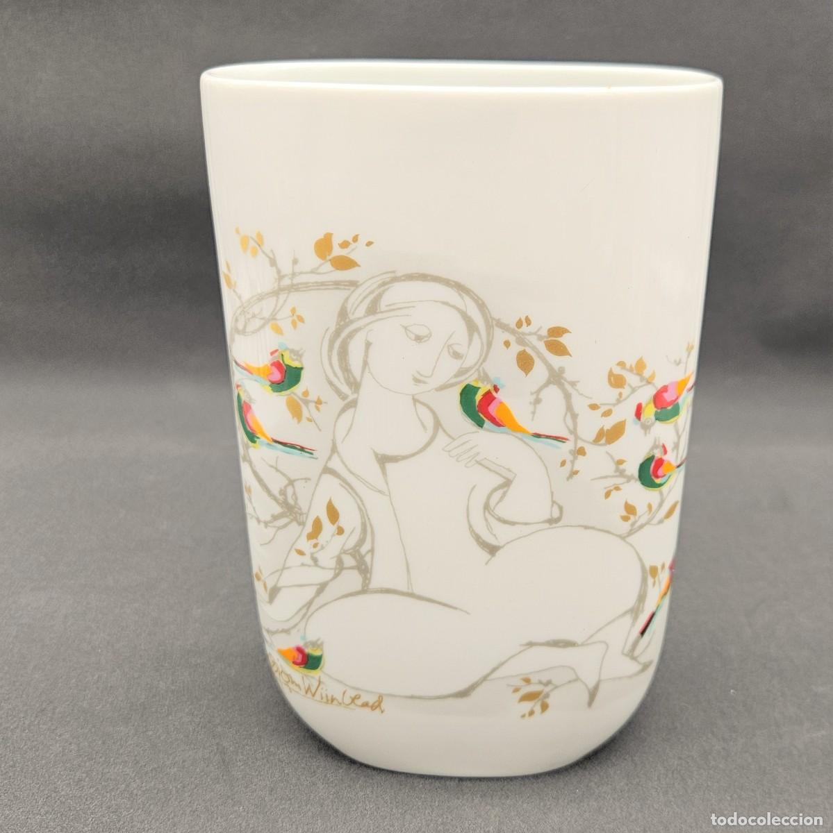 Vintage: Florero de porcelana de Bj&oslash;rn Wiinblad para Rosenthal. 1960 - 1970
