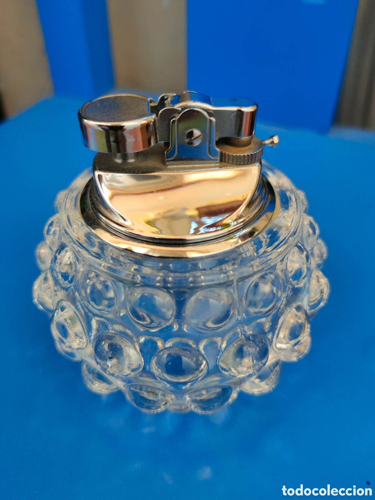 Vintage: Encendedor vintage cristal tallado