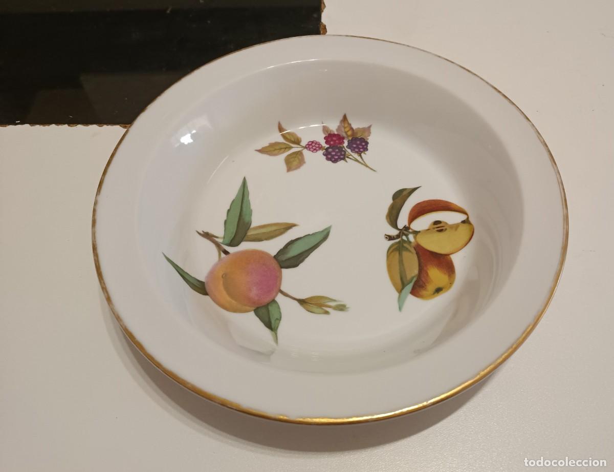 Vintage: BONITA FUENTE PARA HORNEAR DE PORCELANA FINA,ROYAL WORCESTER PATR&Oacute;N EVESHAM GOLD,VINTAGE