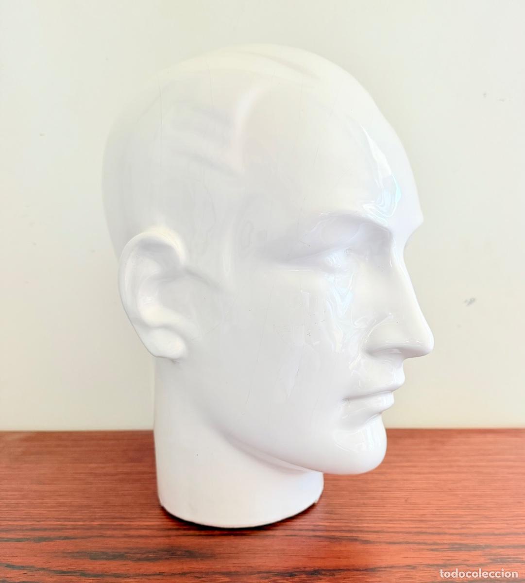 Vintage: Cabeza hombre expositor en porcelana
