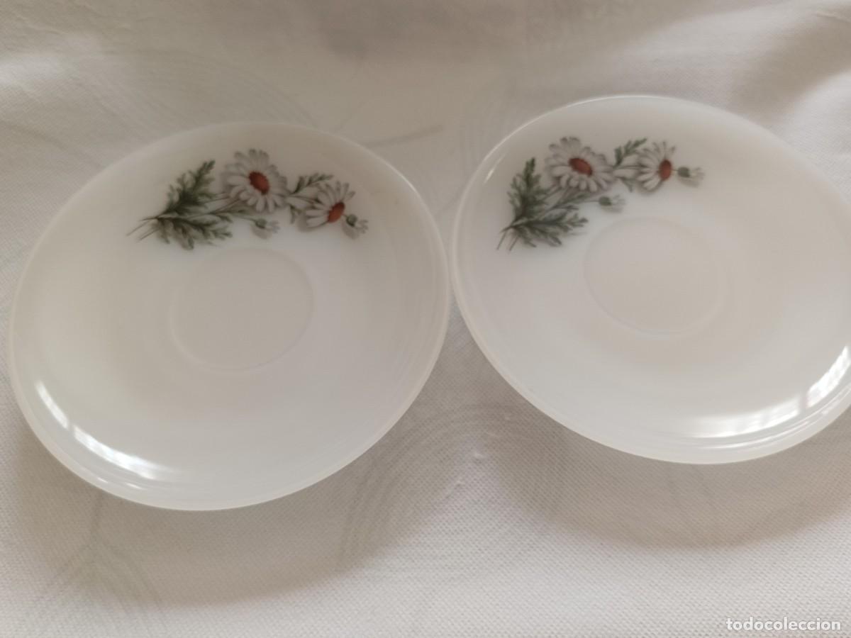Vintage: 2 Platos con margaritas blancos a&ntilde;os 60