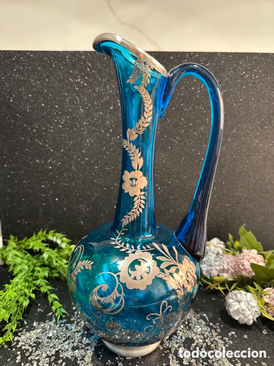 Vintage: jarra vintage italiana de cristal de Murano