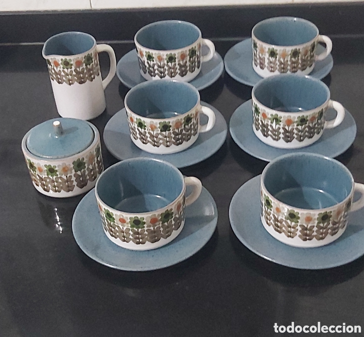 Vintage: Juego de caf&eacute; / t&eacute; de &rdquo;Cer&aacute;mica de Estudio&rdquo; (Studio Pottery).