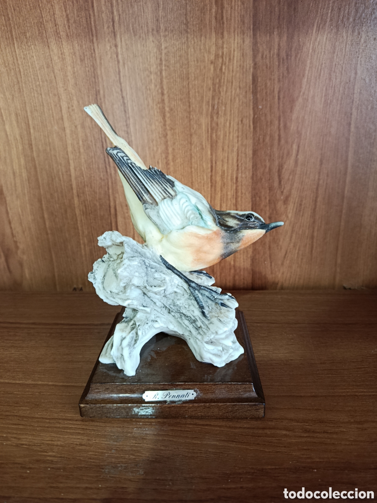 Vintage: Escultura Vintage P&aacute;jaro Resina R. Pennati