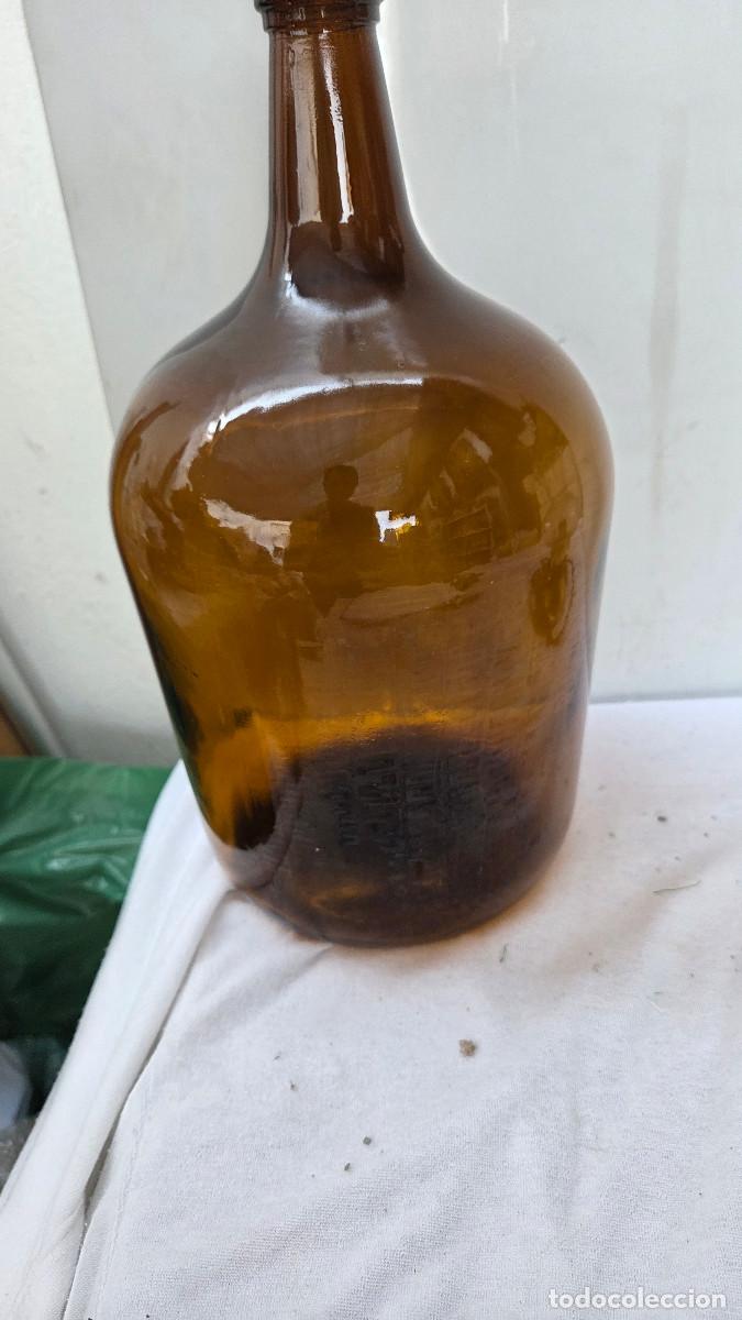 Vintage: garrafa de cristal marron - Foto 4