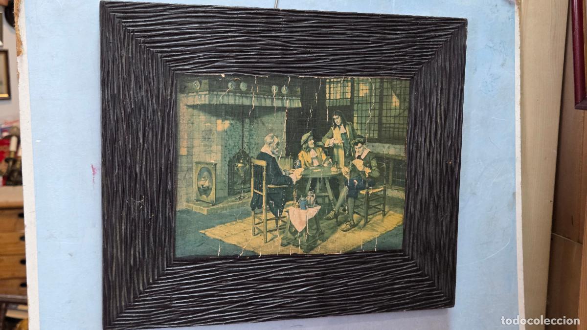 Vintage: cuadro de madera con lamina