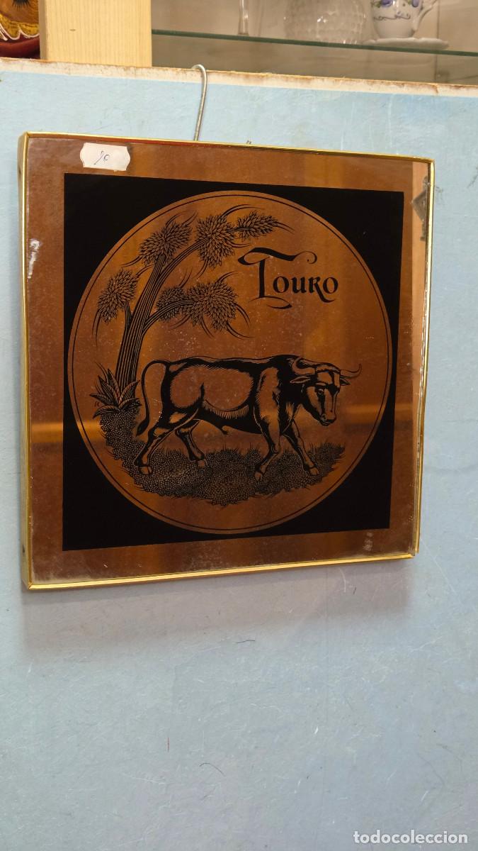 Vintage: cuadro con horosco en espejo tauro