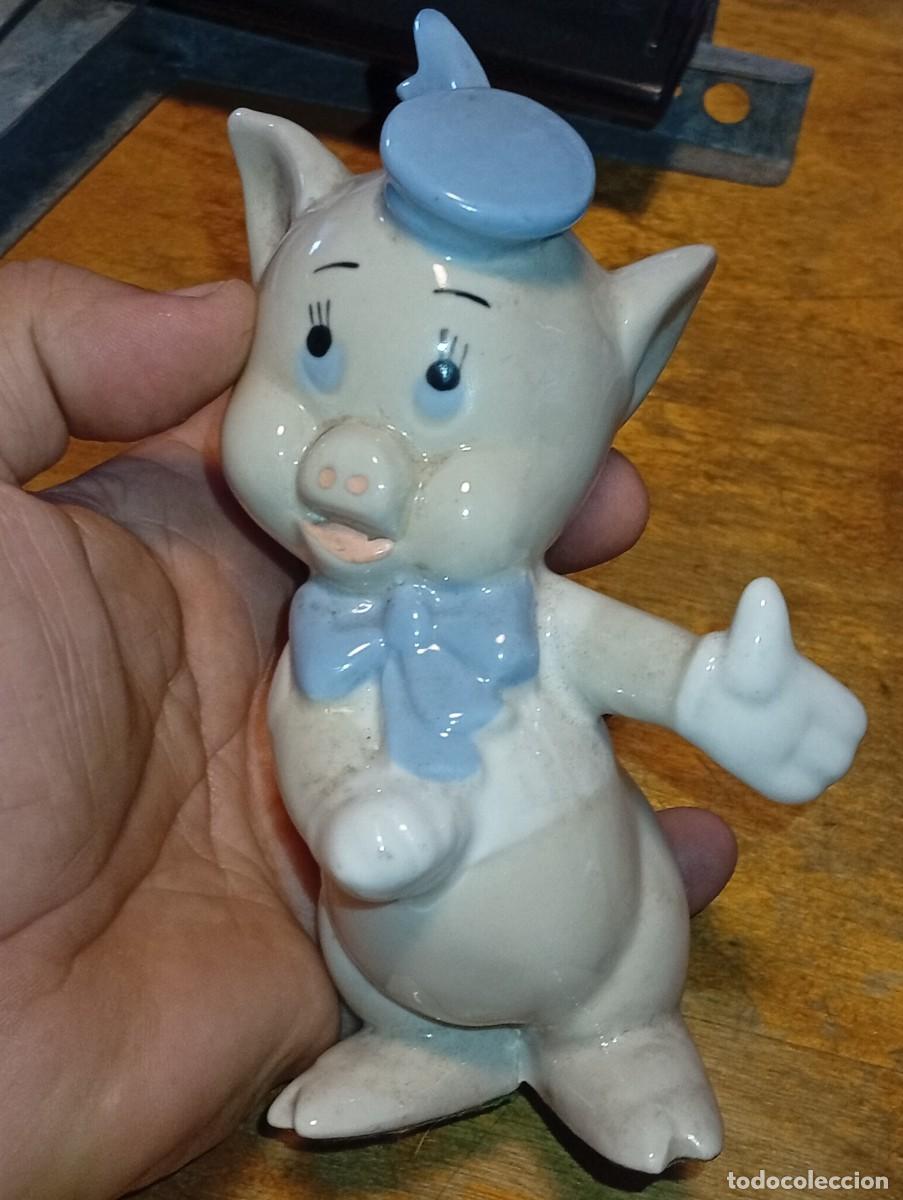 Vintage: BUSCADA FIGURA WALT DISNEY CERDITO PORCELANA A&Ntilde;OS 60 COLECCION VINTAGE LOS 3 CERDITOS