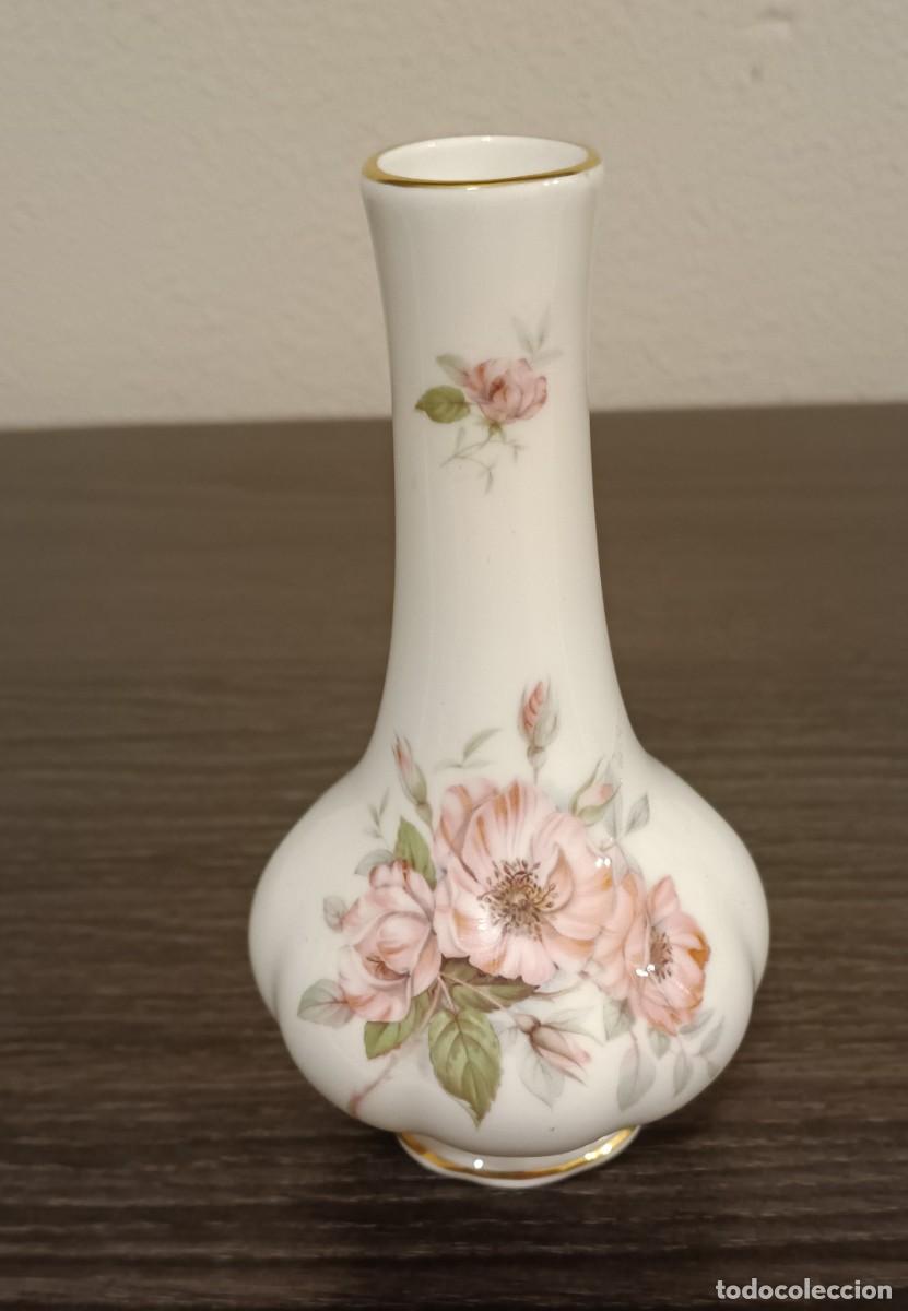 Vintage: BONITO JARR&Oacute;N PEQUE&Ntilde;O DE PORCELANA FINA ROYAL ALBERT,PATR&Oacute;N FESTIVAL FANFARE,VINTAGE DE 1986