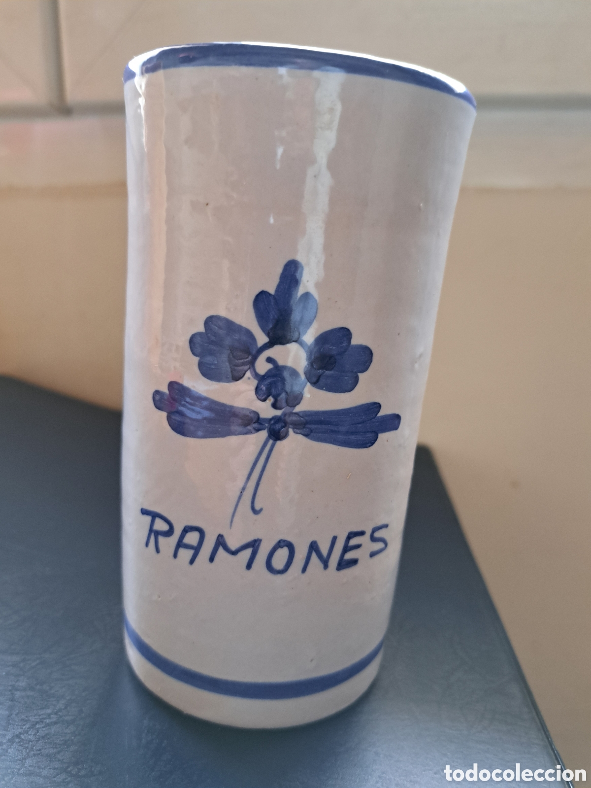 Vintage: Jarr&oacute;n cer&aacute;mica vintage Ramones