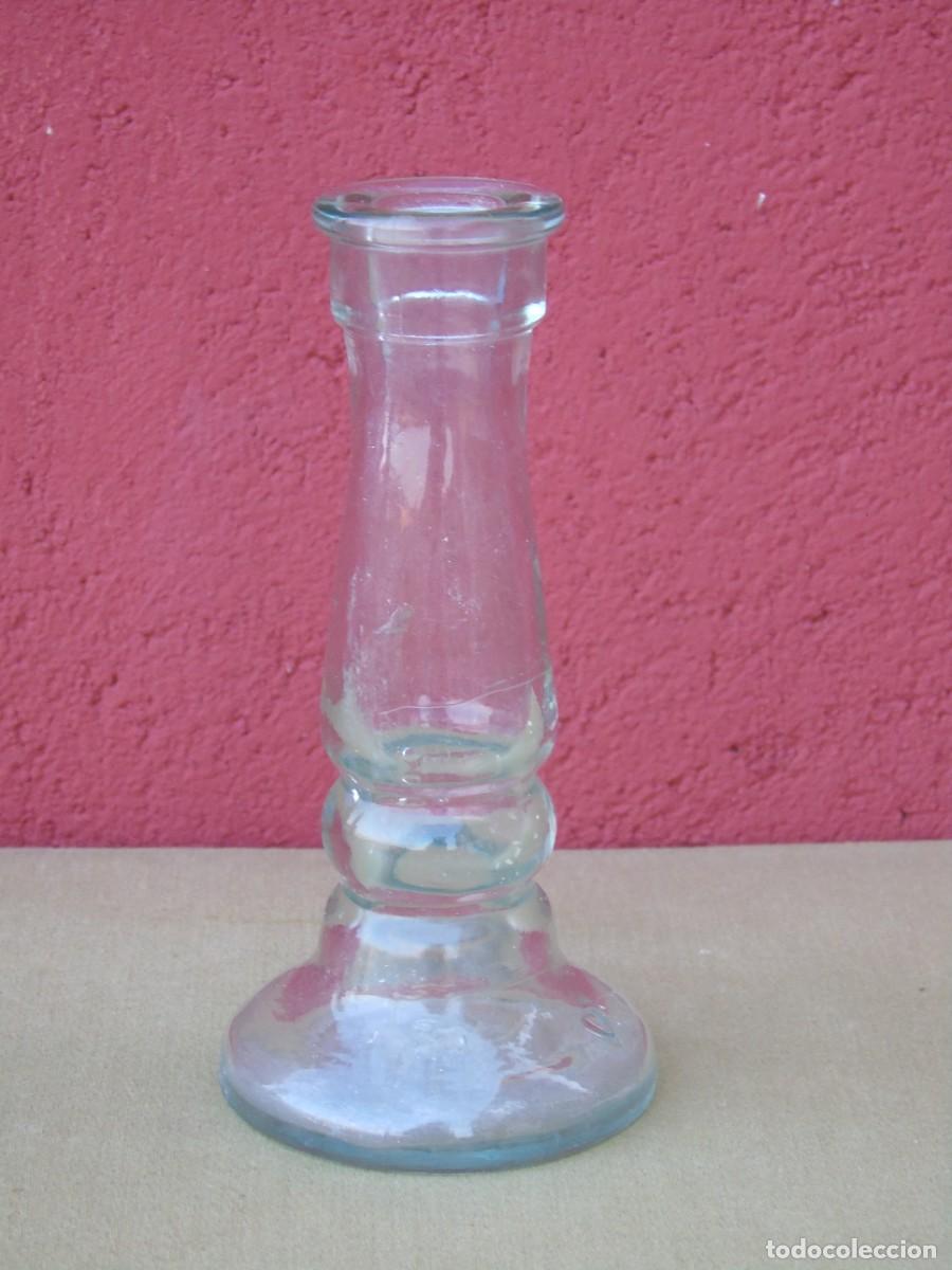 Vintage: CANDELABRO DE VIDRIO.