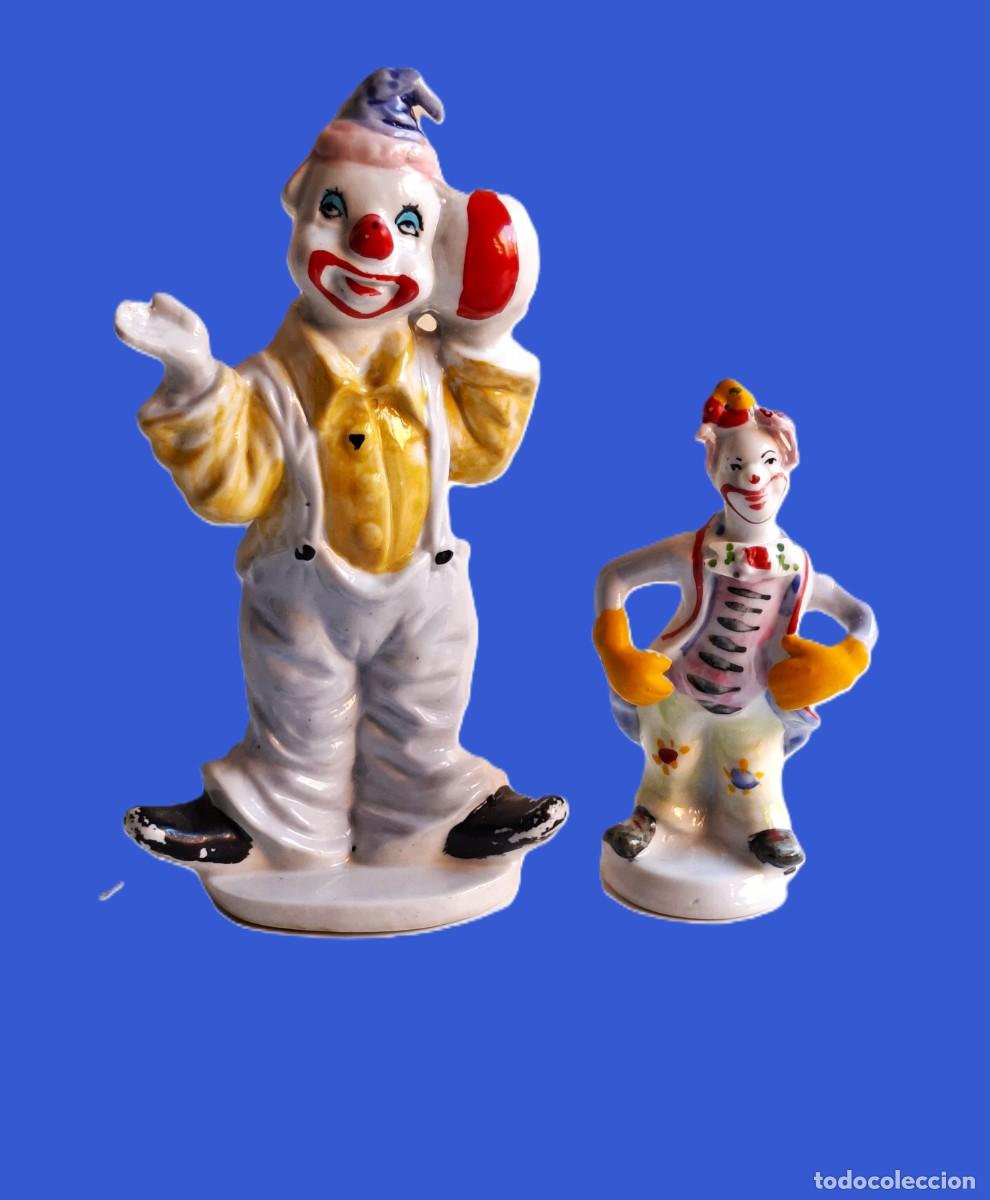 Vintage: PAREJA DE PAYASOS DE PORCELANA VINTAGE 15 Y 22 CM ALTO