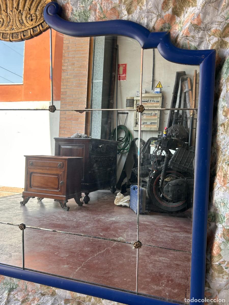 Vintage: Gran espejo de pared Azul - Foto 2