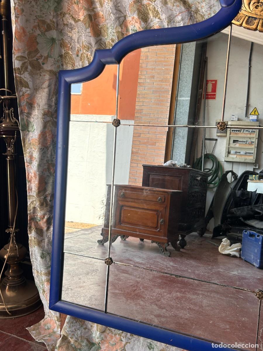 Vintage: Gran espejo de pared Azul - Foto 4