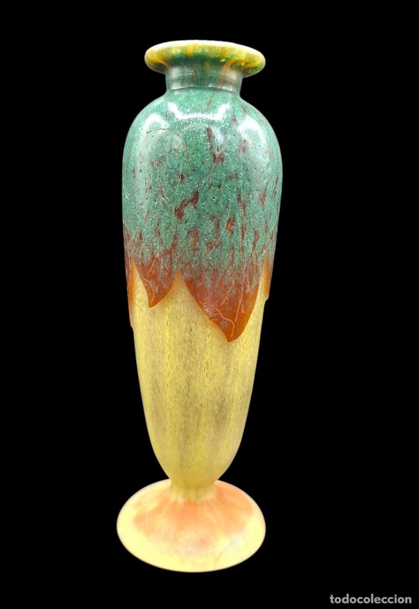 Vintage: Jarron Art Nouveau al estilo de Le Verre Fran&ccedil;ois