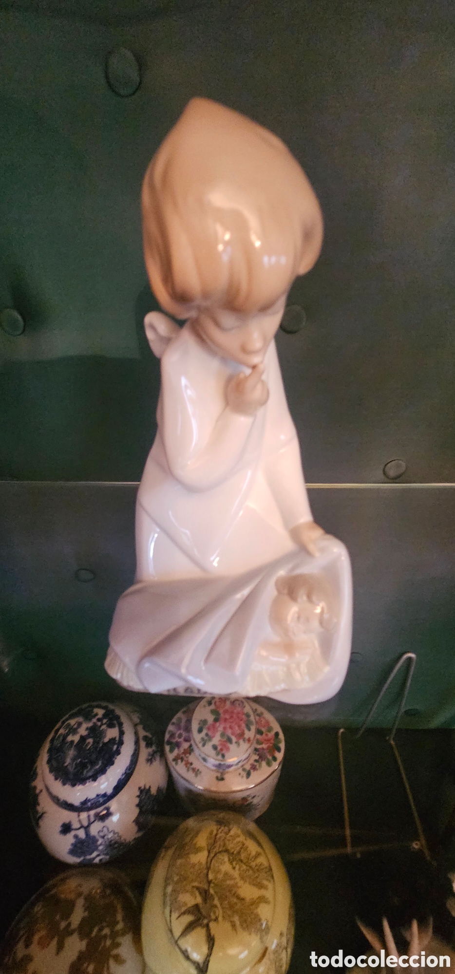 Vintage: Lladr&oacute; angelote de porcelana