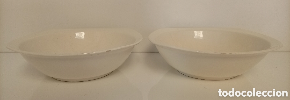 Vintage: CUENCOS O ENSALADERAS DE CERAMICA BLANCA