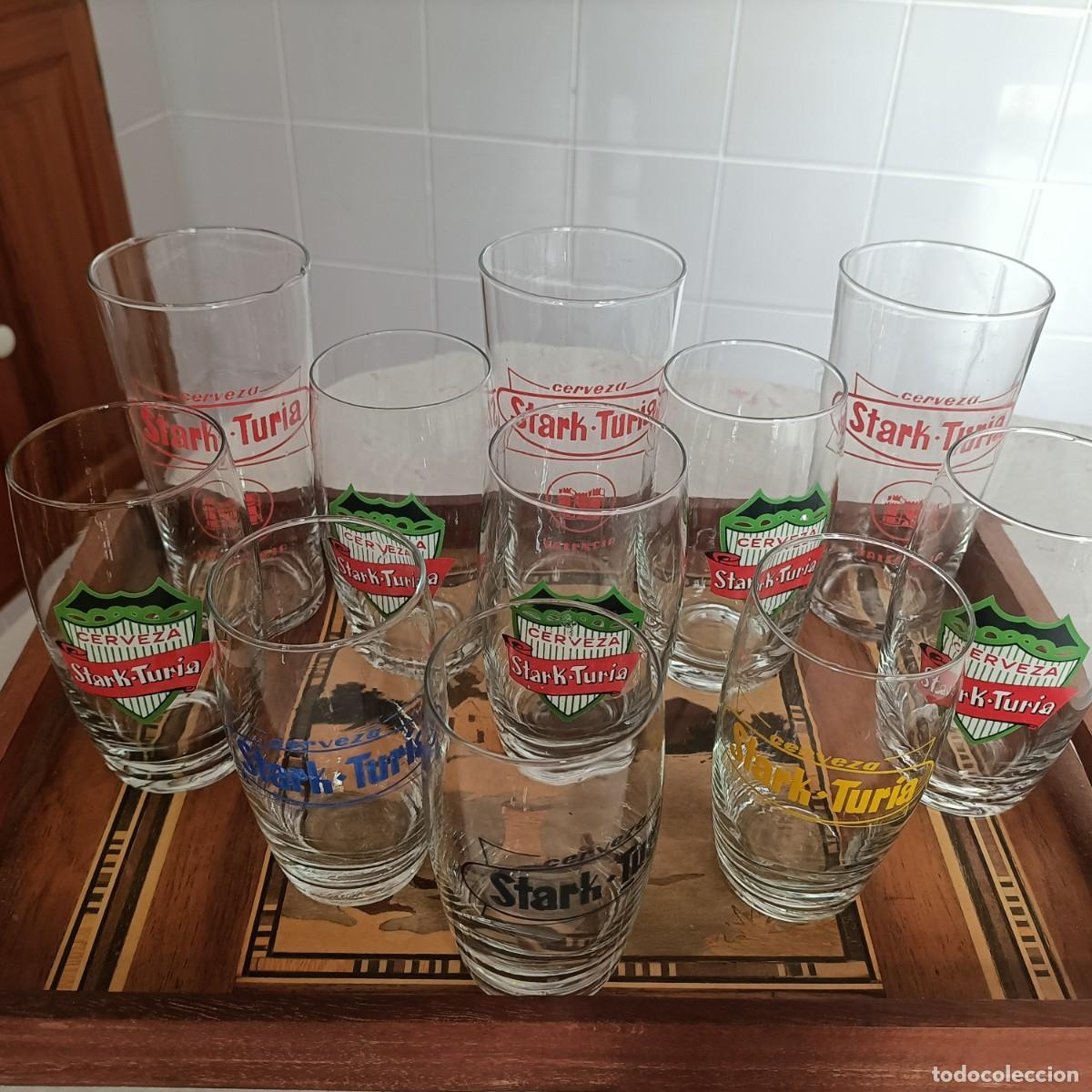 Vintage: Colecci&oacute;n de vasos cristal marca Stark-Turia