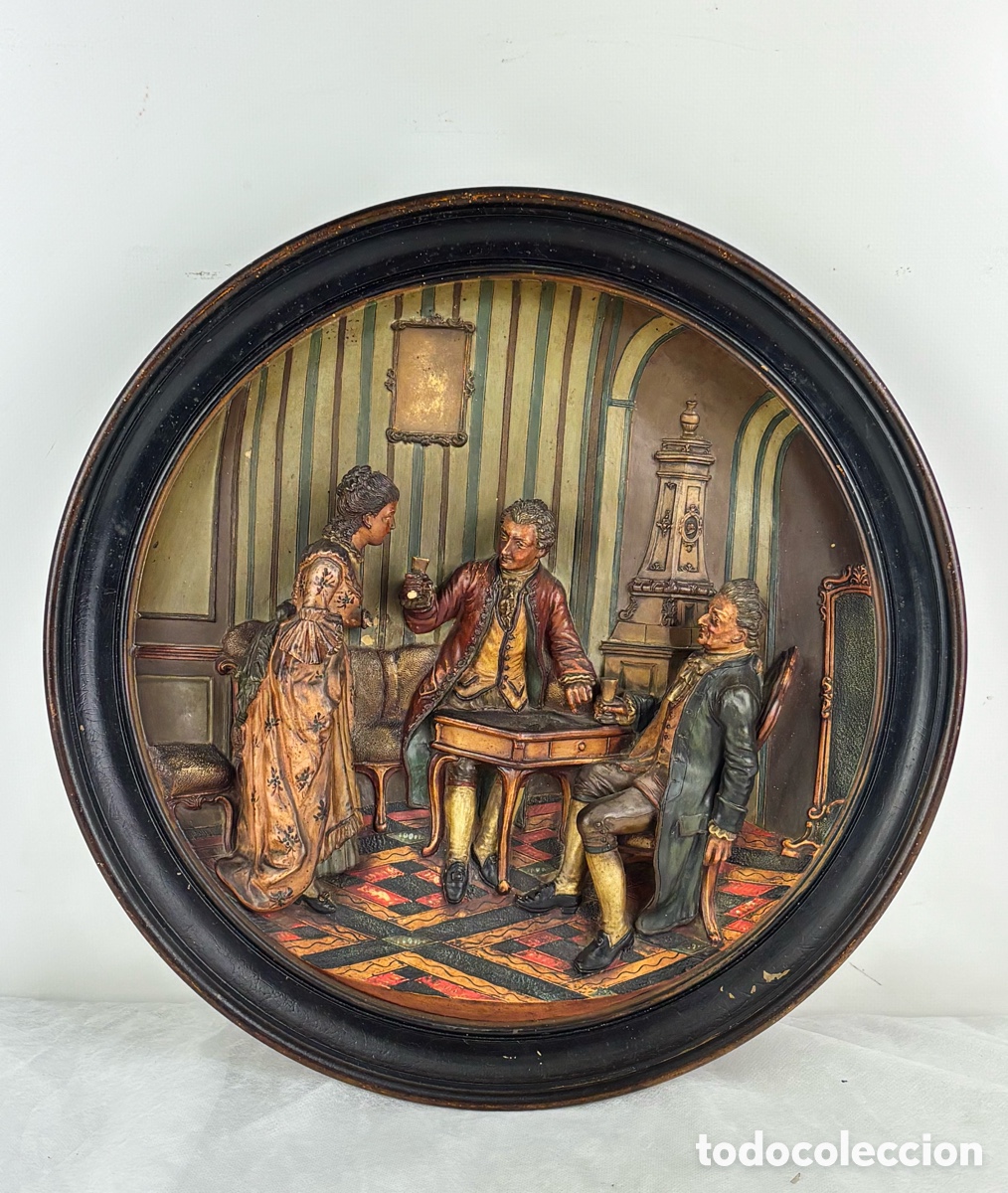Vintage: JOHANN MARESCH (1821-1914) - PLATO TERRACOTA - SIGLO XIX