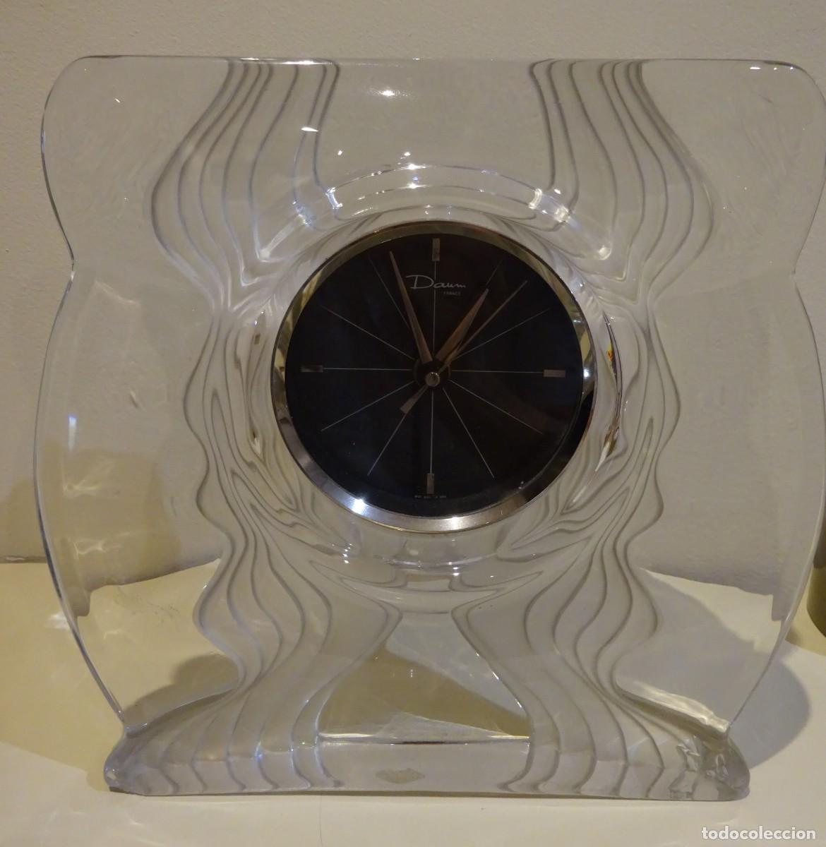 Vintage: ORIGINAL RELOJ DE SOBREMESA EN FIGURA DE CRISTAL MACIZO, 3,3 KGS, DAUM FRANCE, A&Ntilde;OS 70