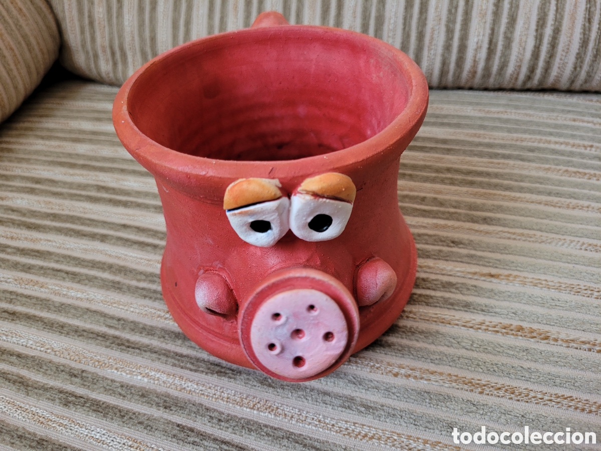 Vintage: MACETERO DE CERAMICA, CON FORMA DE REGADERA - Foto 3