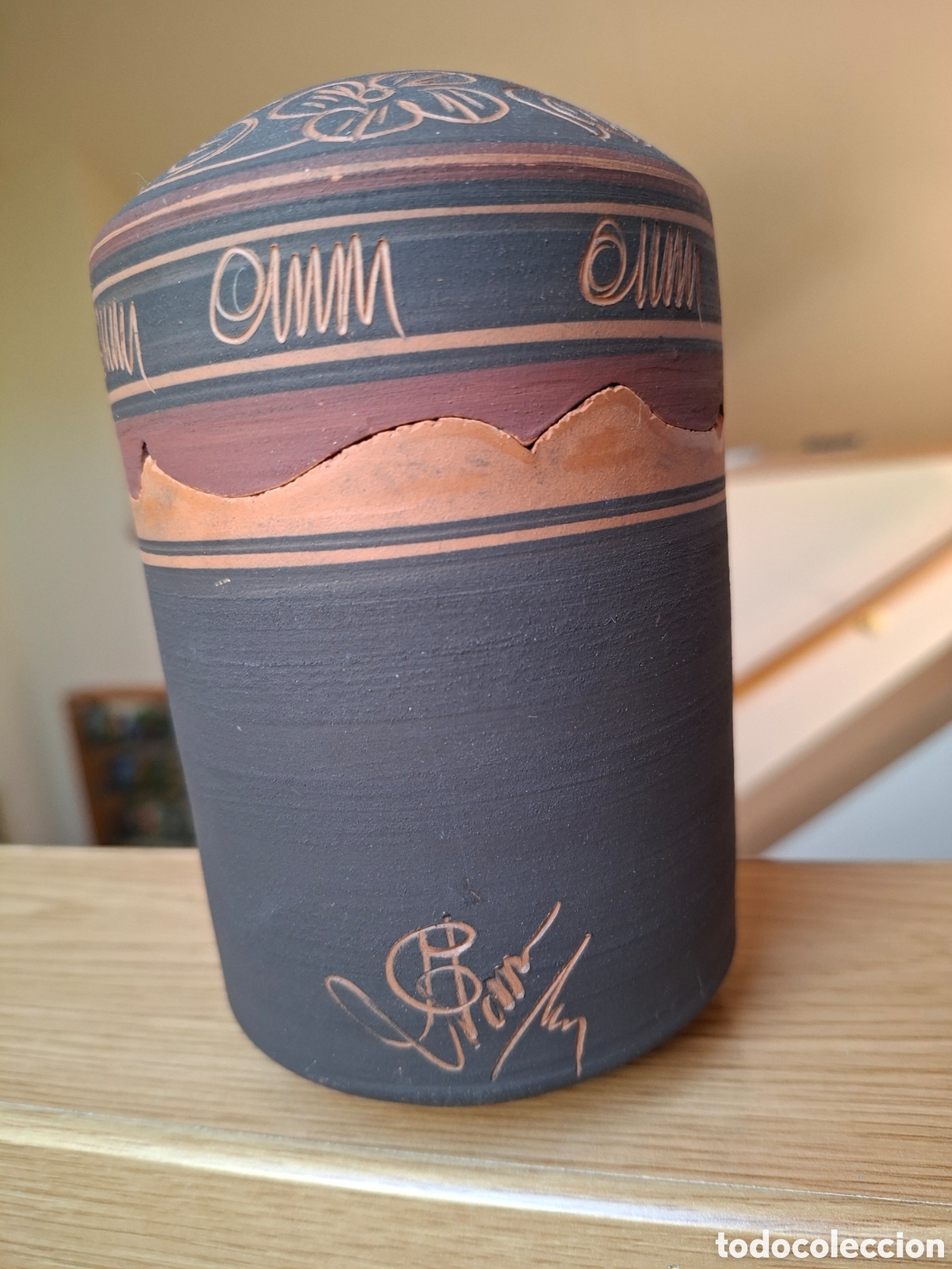 Vintage: TARRO DE CERAMICA DECORADO - Foto 2