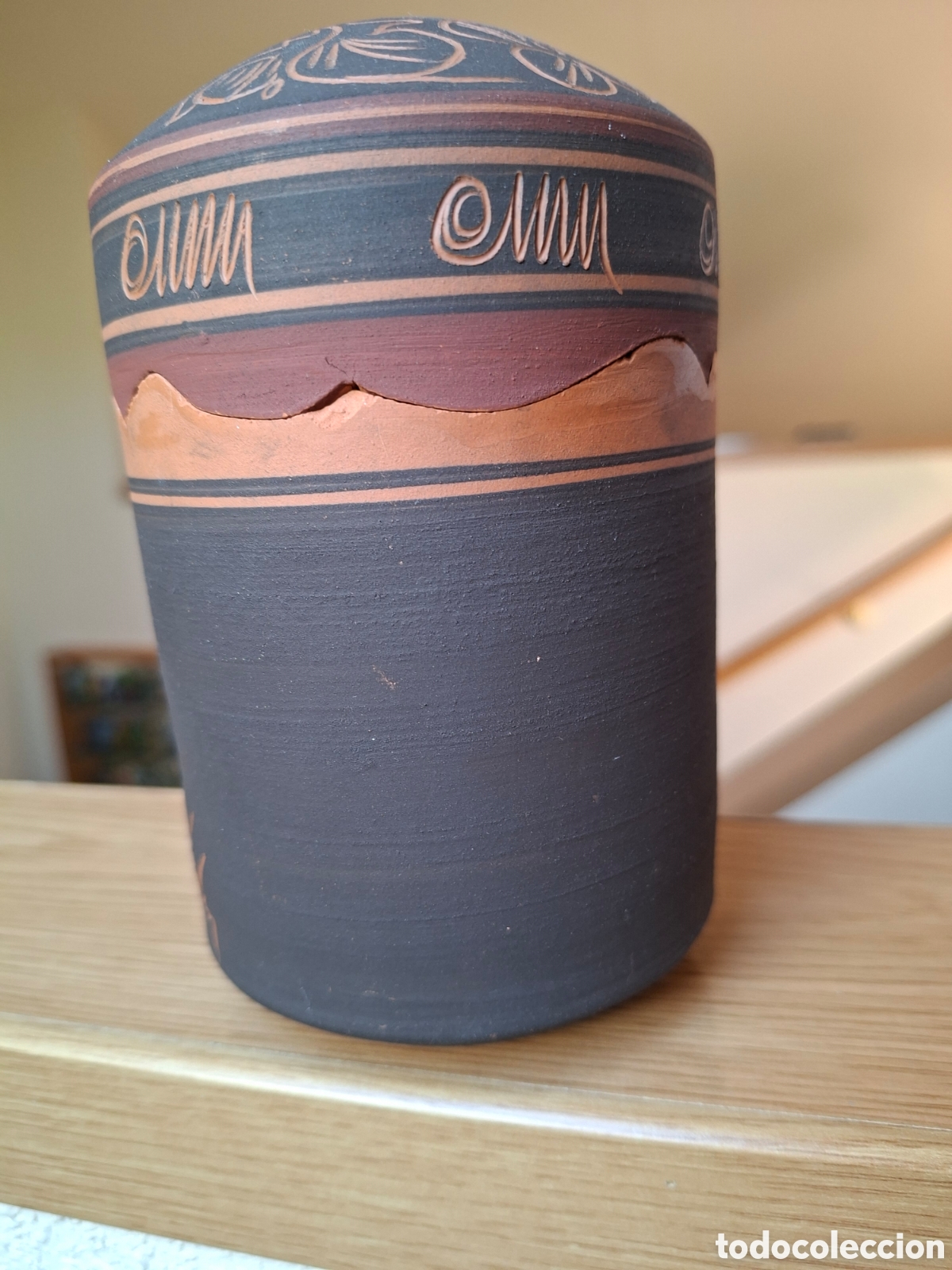 Vintage: TARRO DE CERAMICA DECORADO - Foto 1
