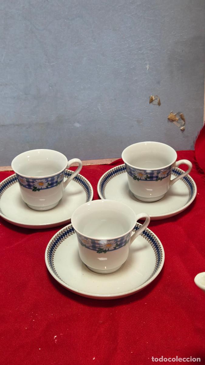 Vintage: 3 tazas y platos de ceramica