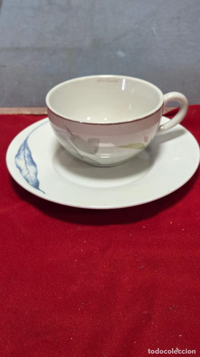 Vintage: taza y plato de ceramica