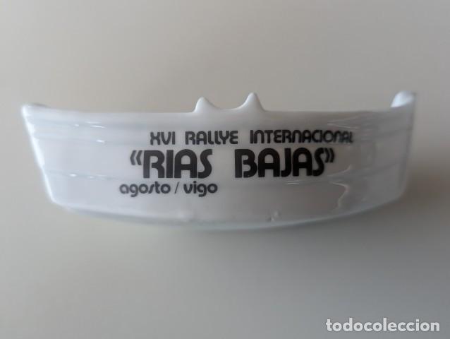Vintage: 1980 RALLYE INTERNACIONAL RIAS BAJAS AGOSTO-VIGO CENICERO PORCELANA TIPO BARCA IMPECABLE