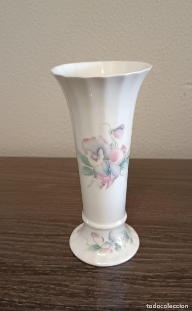 Vintage: PRECIOSO JARRON DE PORCELANA FINA DE AYNSLEY, PATR&Oacute;N LITTLE SWEETHEART, VINTAGE DE LOS A&Ntilde;OS 80