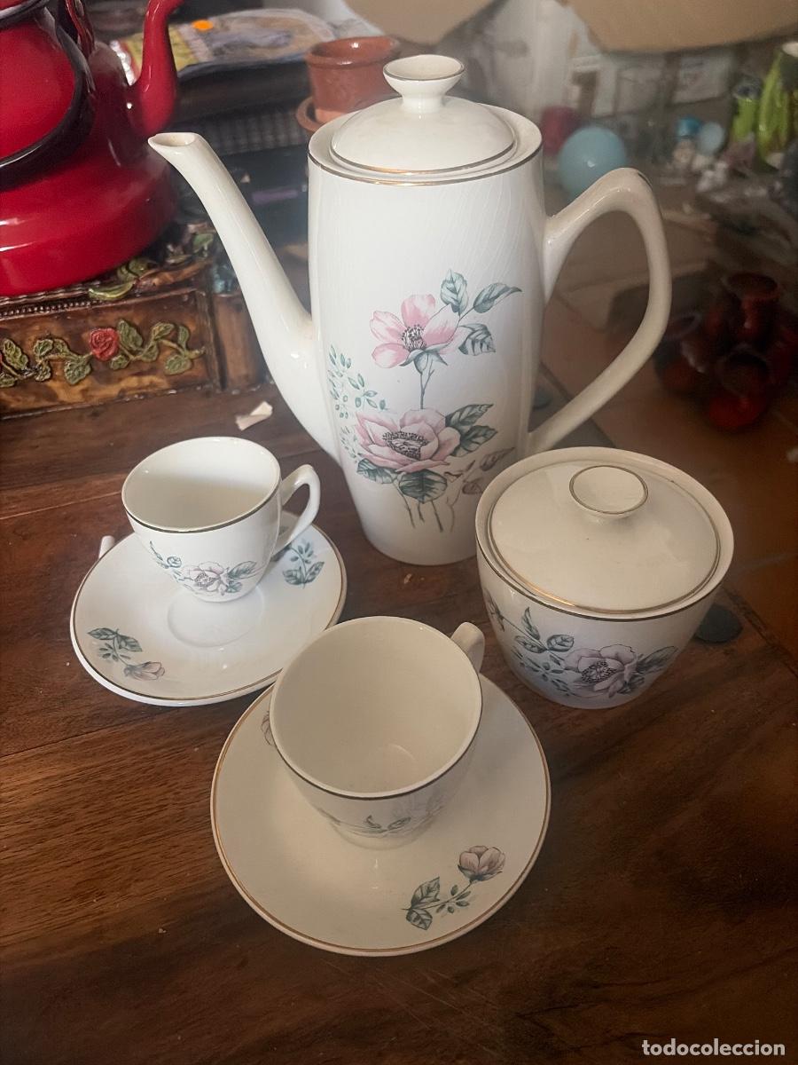 Vintage: Juego de caf&eacute; vintage Ibero Tanagra Santander &ndash; loza fina espa&ntilde;ola &ndash; mediados del siglo XX