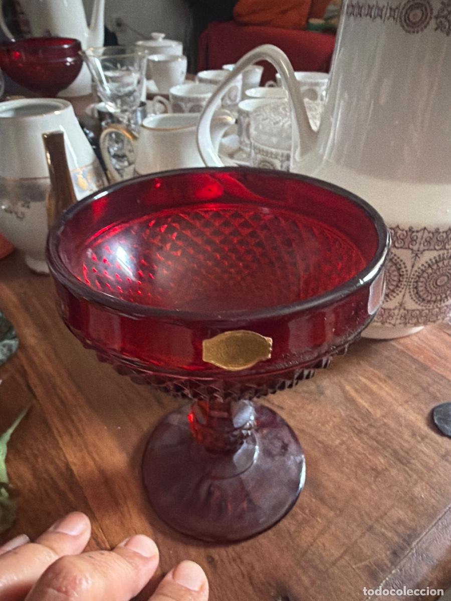 Vintage: Juego de 8 copas vintage M.A.H. Casablanca Vigo &ndash; cristal de colores &ndash; a&ntilde;os 50/60