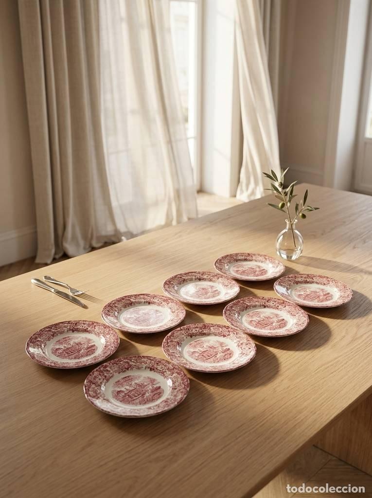 Vintage: LOTE DE 8 PLATOS &ldquo;LA CARTUJA&rdquo;