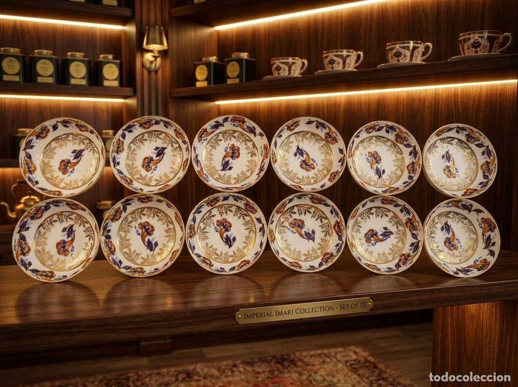 Vintage: LOTE 12 PLATILLOS PORCELANA