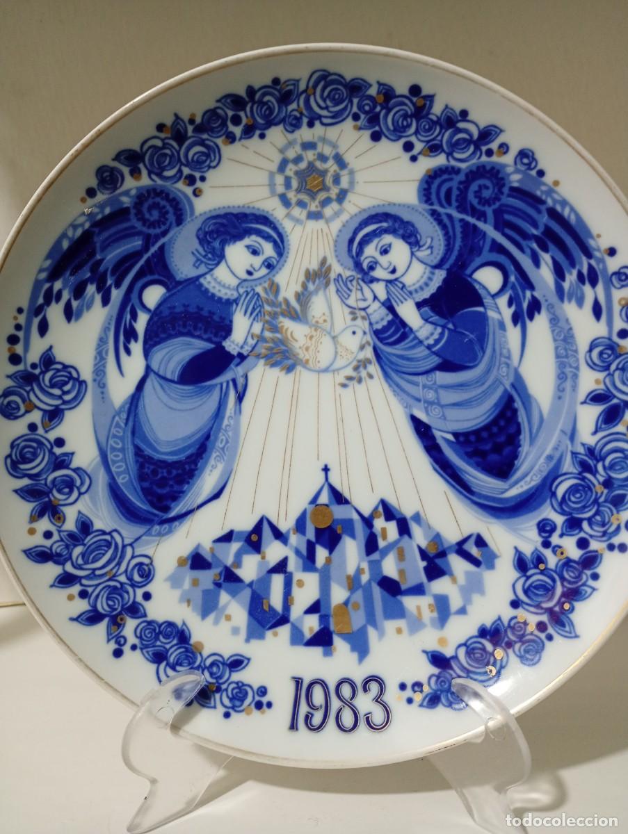 Vintage: PLATO DE PORCELANA ,SANTA CLARA NAVIDAD