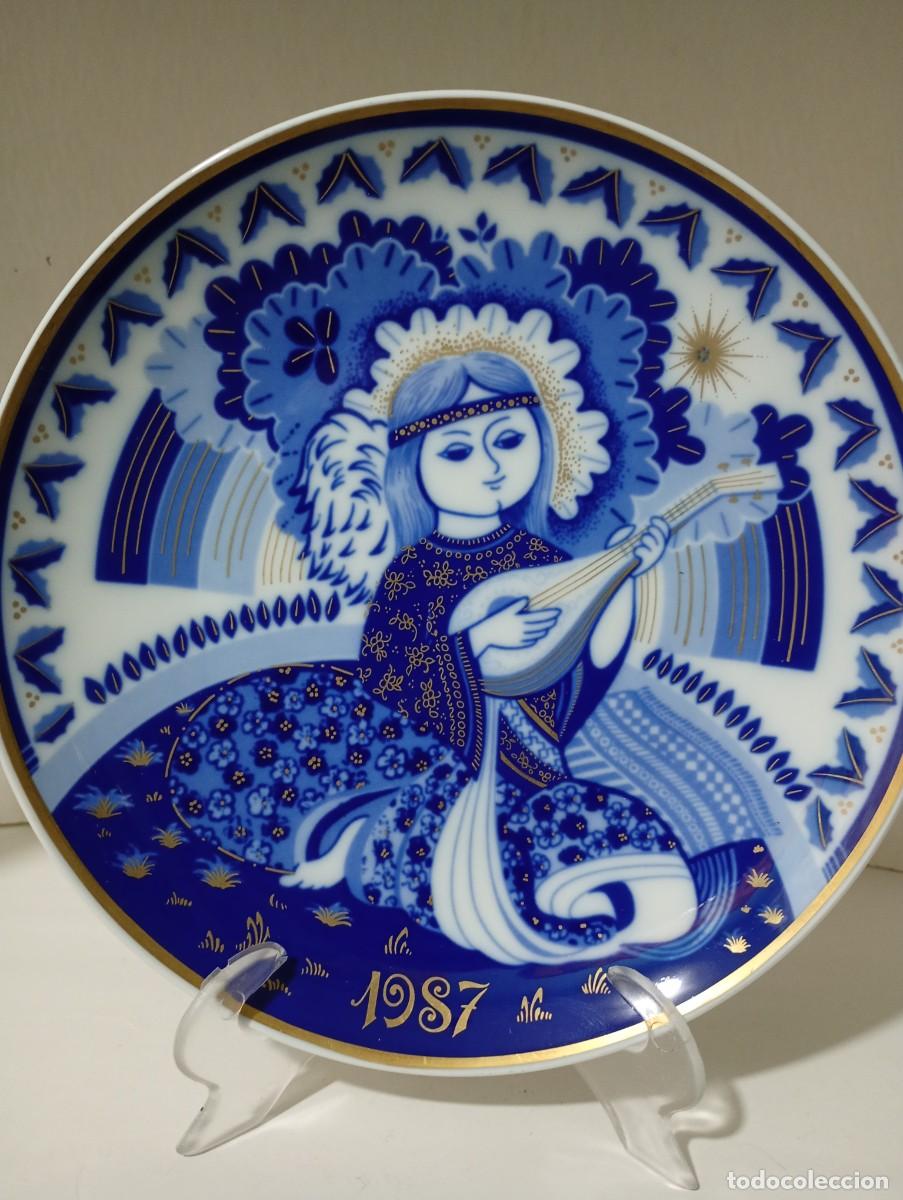Vintage: PLATO DE PORCELANA ,SANTA CLARA NAVIDAD