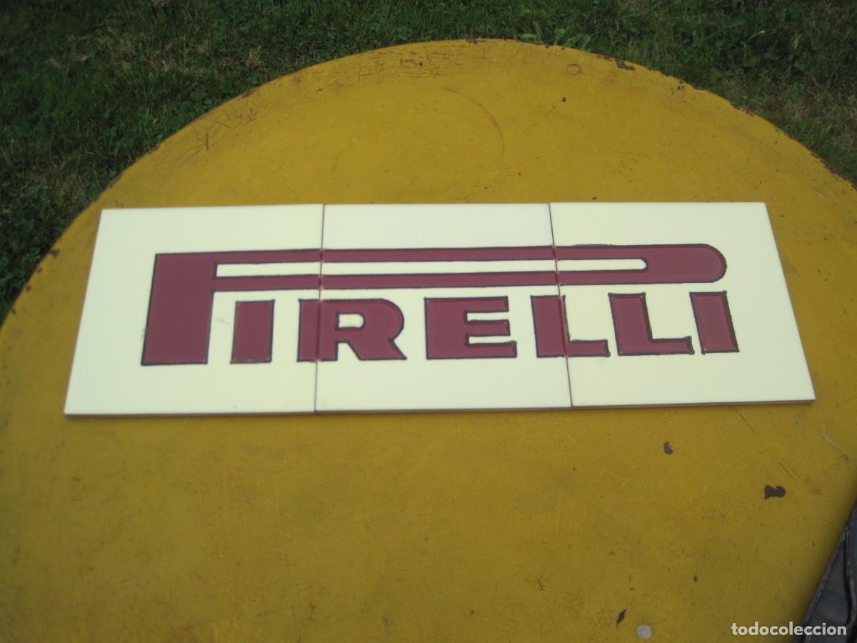 Vintage: CONJUNTO DE AZULEJOS PUBLICIDAD PIRELLI - TALLER - GARAJE - A&Ntilde;OS 60