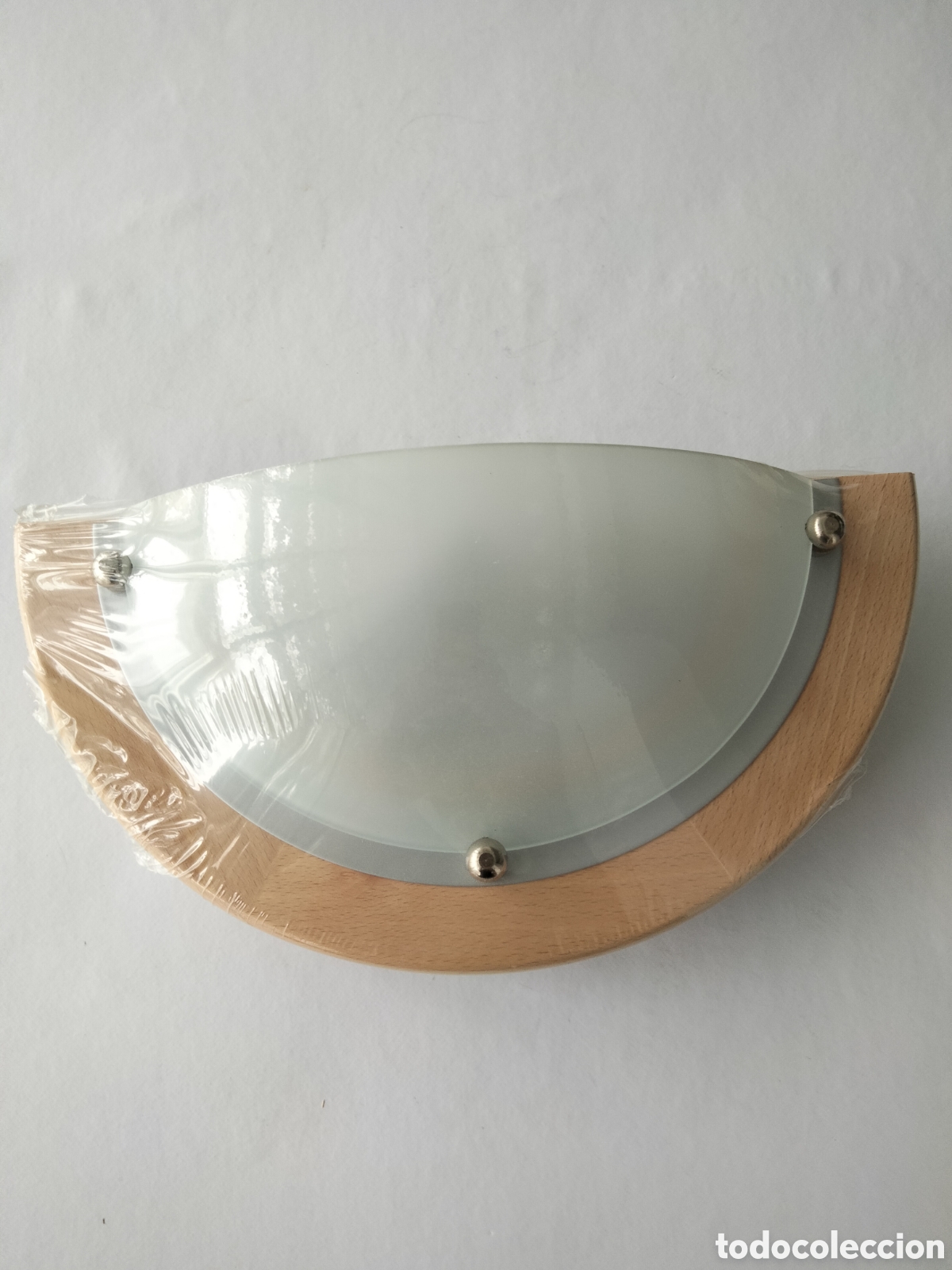 Vintage: Aplique de pared vintage CRISTALMET madera y cristal E27 &iexcl;NUEVO!