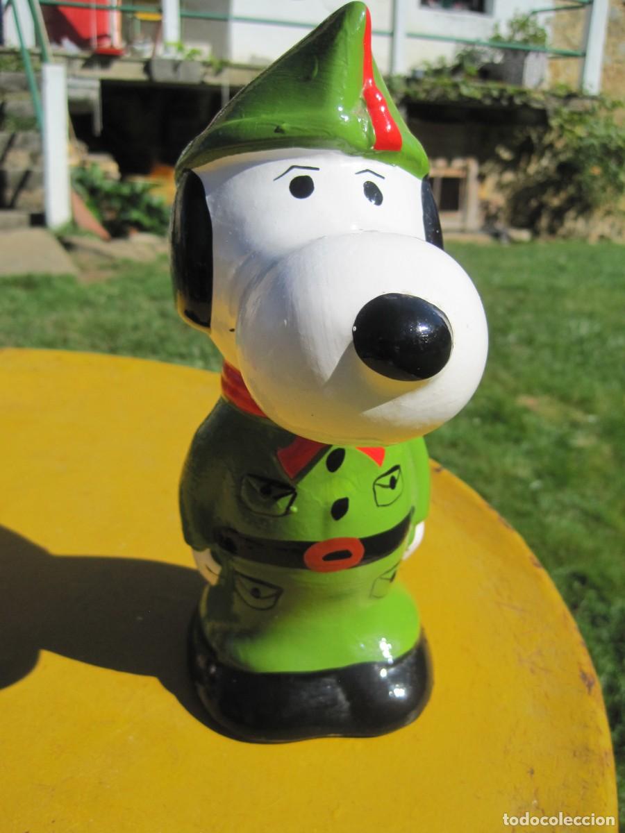 Vintage: HUCHA DE CER&Aacute;MICA - SNOOPY SOLDADO - A&Ntilde;OS 80