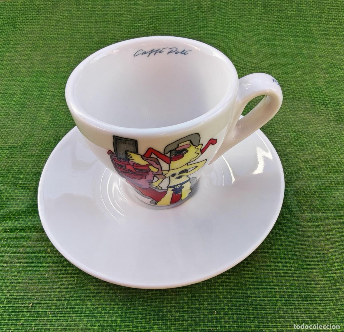Vintage: Taza, &laquo;Caff&egrave; Poli&raquo; &mdash;una conocida marca italiana&mdash;, es obra del artista holand&eacute;s Paulus de Groot