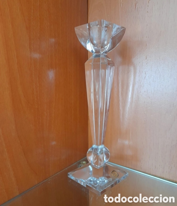 Vintage: Candelabro de cristal de Bohemia 24% PbO &ndash; Rep&uacute;blica Checa &ndash; portavelas vintage
