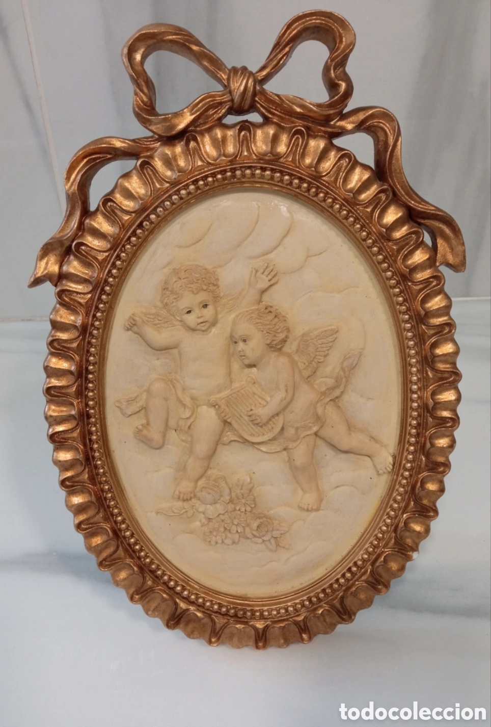 Vintage: Medall&oacute;n en autorrelieve a&ntilde;os 50/60