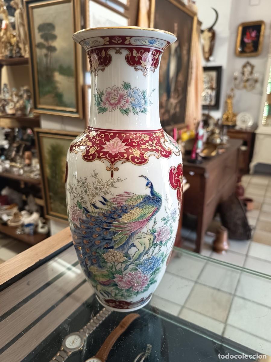 Vintage: Jarr&oacute;n Pavo Real porcelana