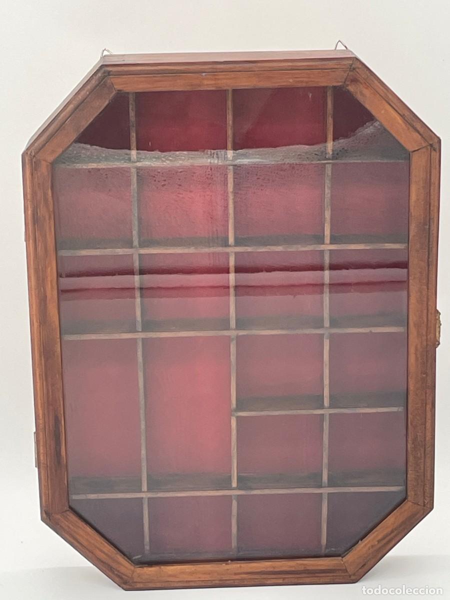 Vintage: Vitrina expositora vintage madera y cristal.