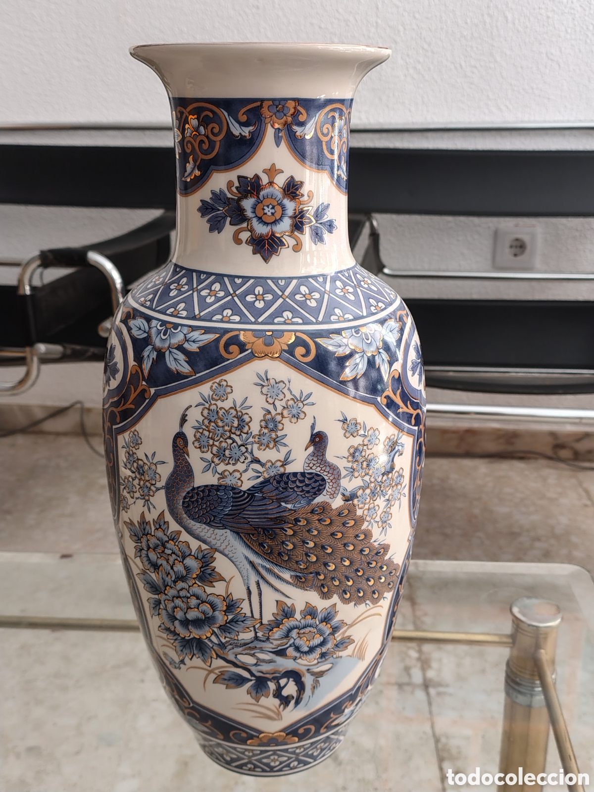 Vintage: ESPECTACULAR JARRON DE PORCELANA/ MARCA PANDA EN EXCELENTE ESTADO DE CONSERVACI&Oacute;N