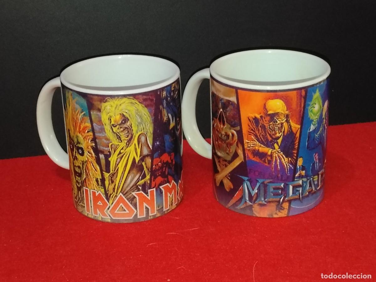 Vintage: PAREJA DE TAZAS DE IRON MAIDEN + MEGADETH