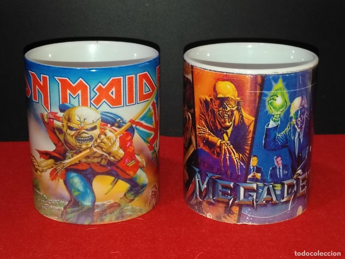 Vintage: PAREJA DE TAZAS DE IRON MAIDEN + MEGADETH